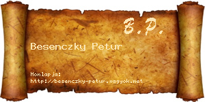 Besenczky Petur névjegykártya